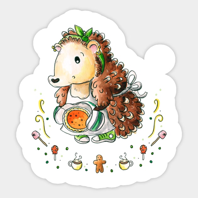 Autumn Bakes Sticker by Vicky Kuhn Illustration